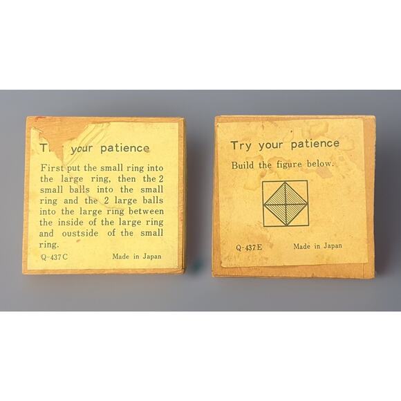 VTG! Wood Wooden Brainteaser Brain Puzzle Box Japan Puzzles Try Patience Genius - Picture 3 of 3